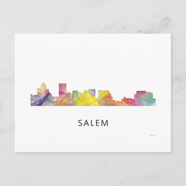 SALEM OREGON SKYLINE WB1 - POSTKARTE (Vorderseite)