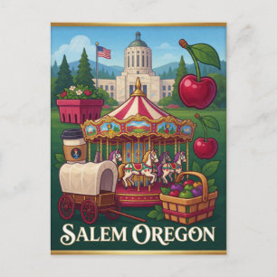 Salem Oregon Stadt Erbe Postkarte