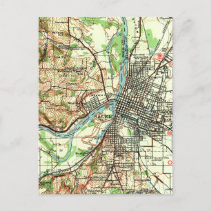 Salem Oregon Vintage Karte