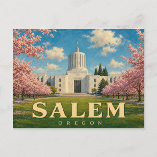 Salem Oregon Vintage Reise Postkarte