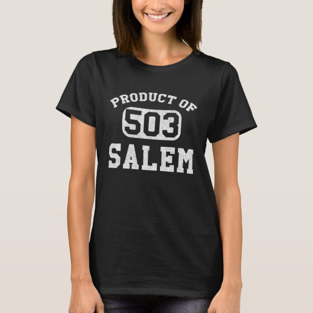 Salem Oregon Vintager Retro-Bereichscode T-Shirt (Vorderseite)