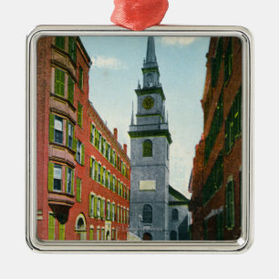 Salem-Straßen-Ansicht der alten Nordkirche Gbd #  Ornament Aus Metall