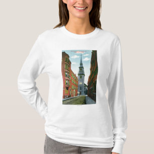 Salem-Straßen-Ansicht der alten Nordkirche Gbd # T-Shirt