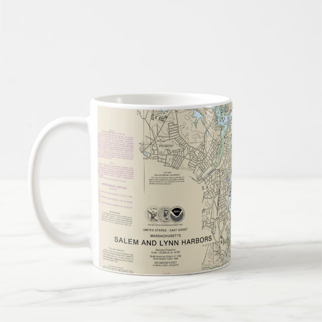 Salem und Lynn haben Seekarte 13275 Kaffeetasse (Links)