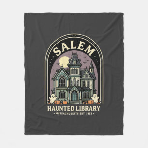 Salem Verzauberte Bibliothek Halloween-Design_1 Fleecedecke