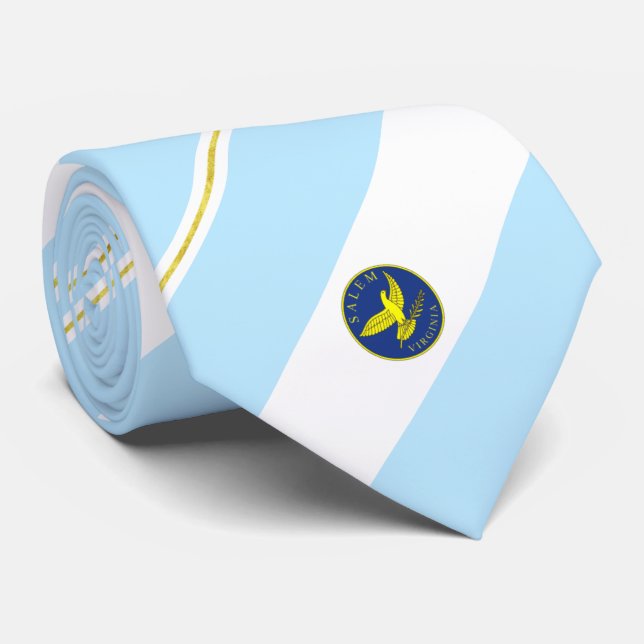 Salem (Virginia) Stadtflagge Neck Tie Krawatte (Gerollt)