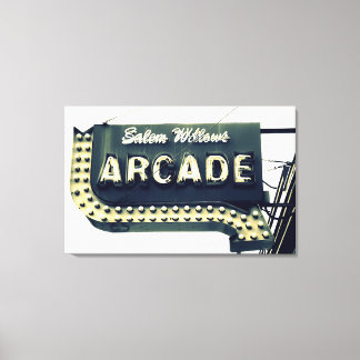 Salem Willows Arcade Neon Sign Canvas Print Leinwanddruck