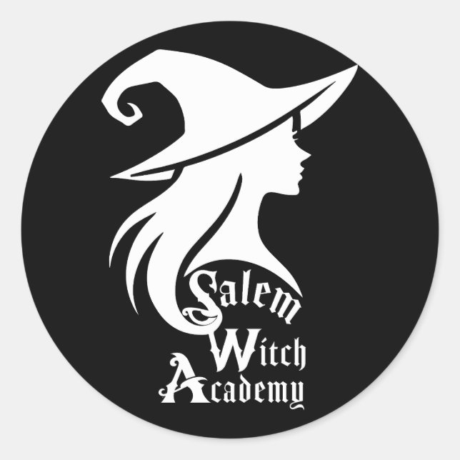 Salem Witch Academy Wiccan Hexes Halloween-Party Runder Aufkleber (Vorderseite)