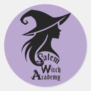 Salem Witch Academy Wiccan Hexes Halloween-Party Runder Aufkleber
