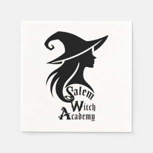 Salem Witch Academy Wiccan Hexes Halloween-Party Serviette