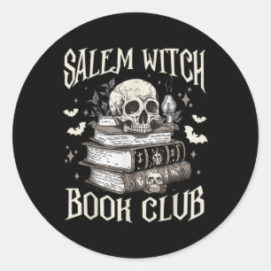 Salem Witch Book Club Halloween Runder Aufkleber