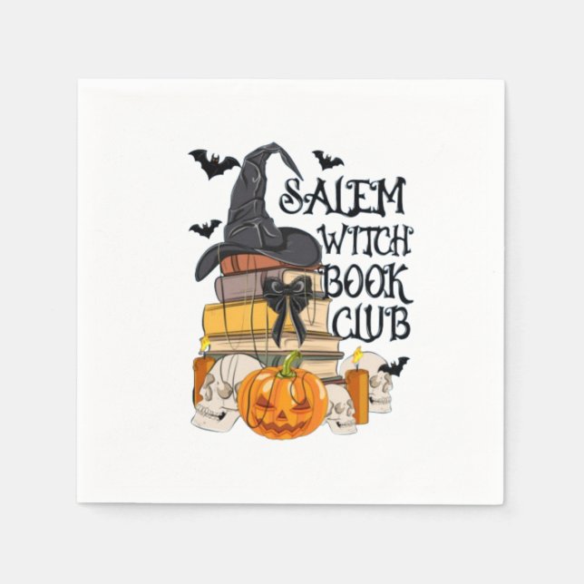 Salem Witch Book Club Halloween Serviette (Vorderseite)