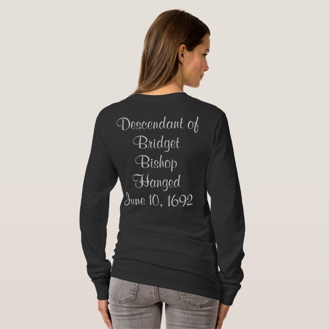 Salem Witch Descendants Bridget Bishop Long Sleeve T-Shirt (Schwarz voll)
