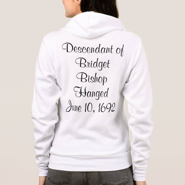 Salem Witch Descendants Bridget Bishop Zip-Up Hoodie (Rückseite)