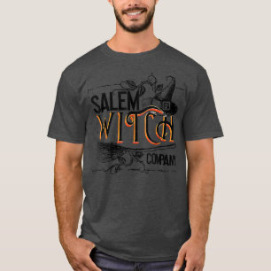 Salem Witch Hat Company Broom Candy Bag Pumpkin Ha T-Shirt