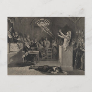 Salem Witch Trial Illustration Postkarte