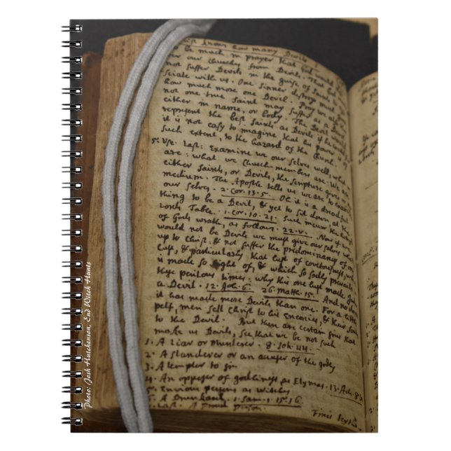 Salem Witch Trial Notebook, Rev. Parris Sermon Notizblock (Vorderseite)