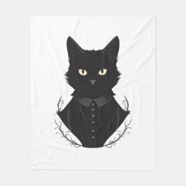Salems verzauberte schwarze Katze Fleecedecke