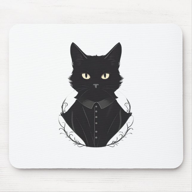 Salems verzauberte schwarze Katze Mousepad (Vorne)