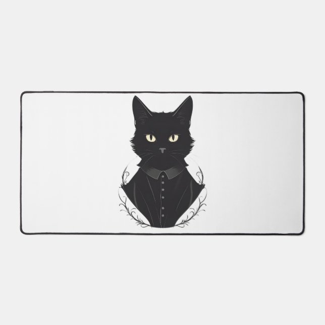 Salems verzauberte schwarze Katze Schreibtischunterlage (Vorderseite)