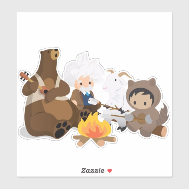 Salesforce Campfire Vinyl Sticker (Blatt)