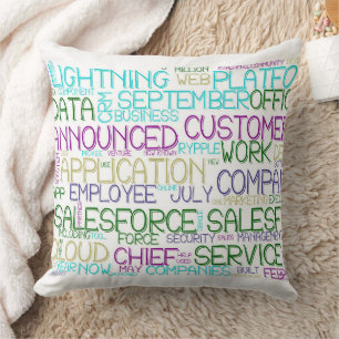 Salesforce Word Cloud Pillow Kissen