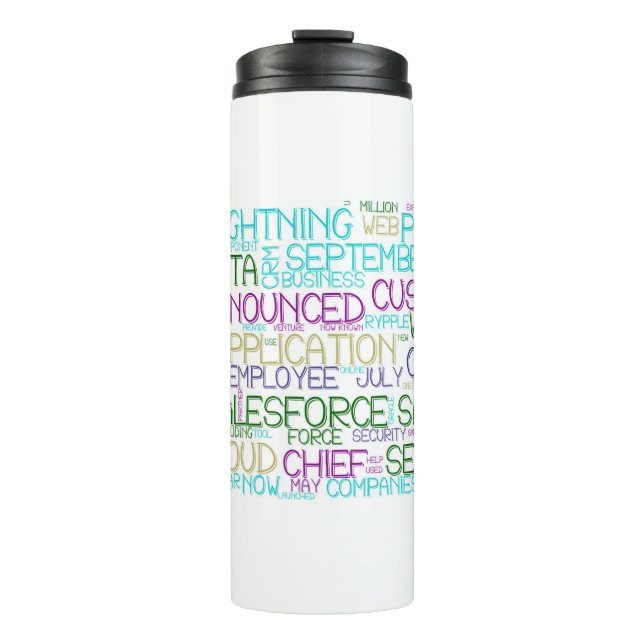 Salesforce Word Cloud Thermal Tumbler Thermosbecher (Vorderseite)