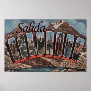Salida, Colorado - Große Buchstabenszenen Poster