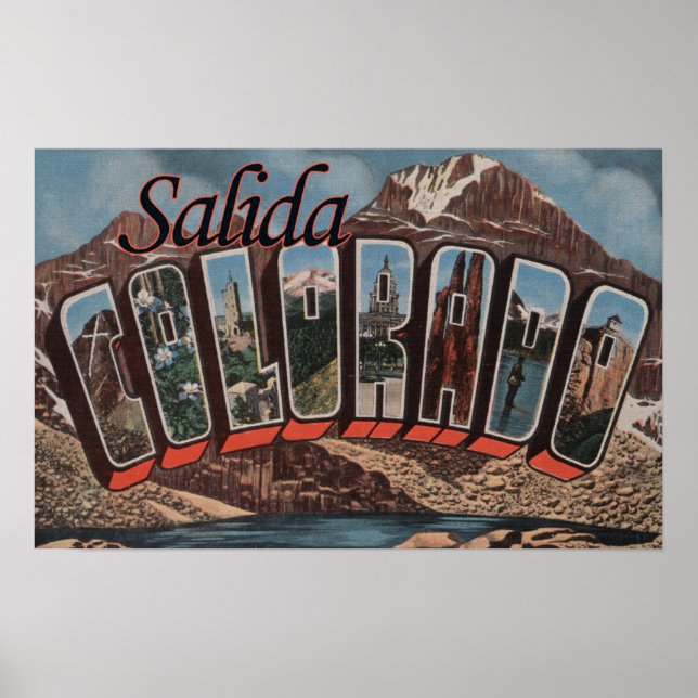 Salida, Colorado - Große Buchstabenszenen Poster (Vorne)