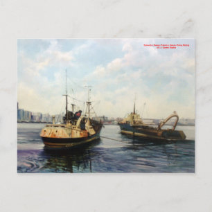 Saliendo a feaner/Saíndo a faenar/Angeln Postkarte