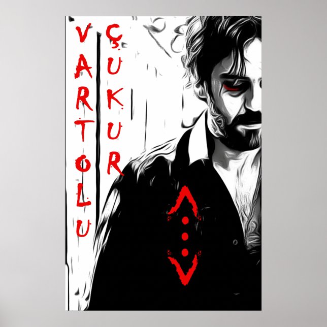 Salih koçovali/ çukur/ B&W Poster (Vorne)