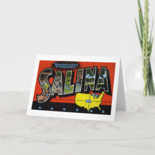 Salina Kansas Vintage Grußkarte Karte