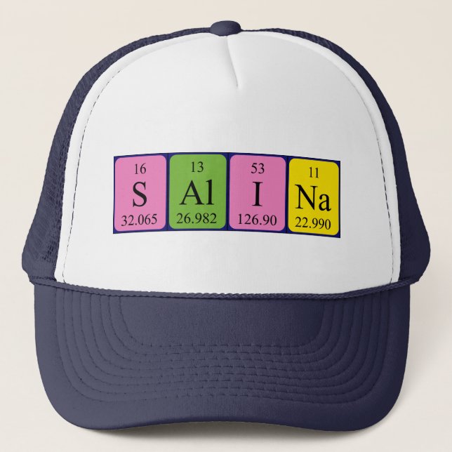 Salina Periodtable name hat Truckerkappe (Vorderseite)