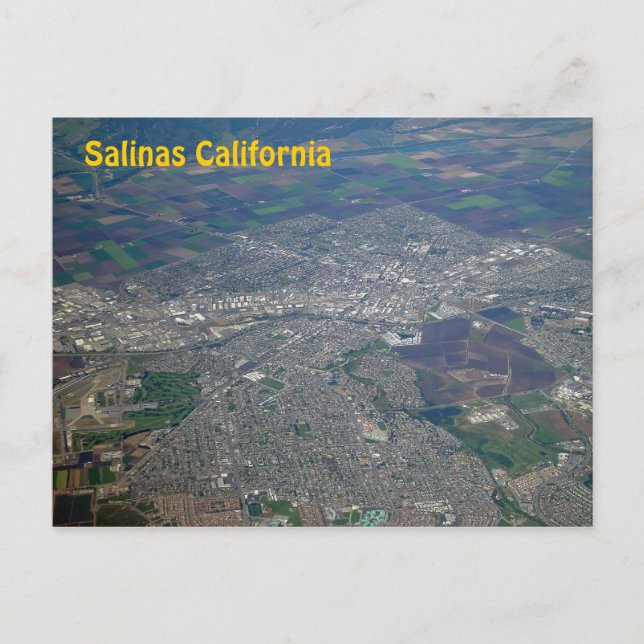 Salinas, California Aerial View Postcard Postkarte (Vorderseite)
