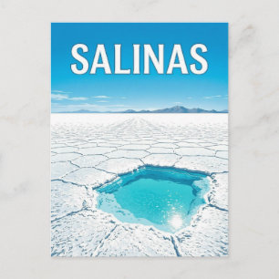 Salinas Grandes ist eine riesige Salzpfanne in Nor Postkarte