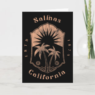 Salinas Kalifornien Retro Surfer Vintage Strand Karte