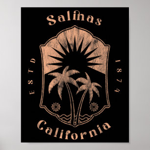 Salinas Kalifornien Retro Surfer Vintage Strand Poster