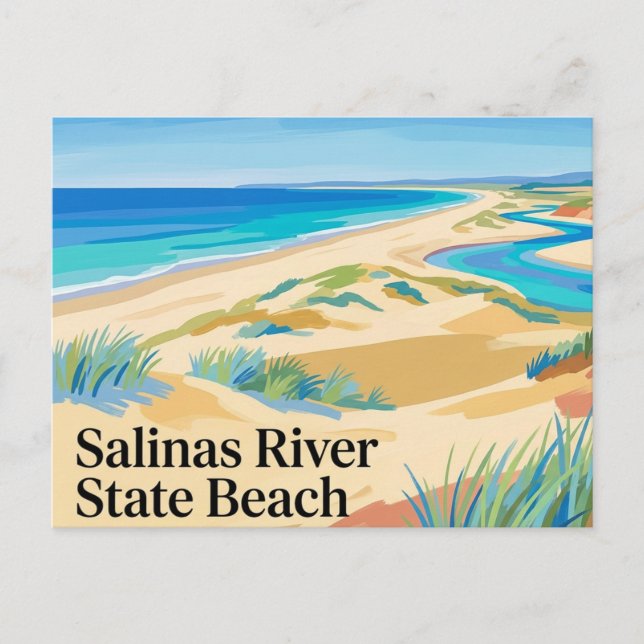 Salinas River State Beach Kalifornien Postkarte (Vorderseite)