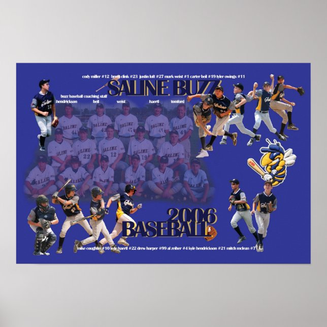 Saline Buzz Baseball 2006 Poster (Vorne)