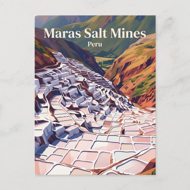 Salineras de Maras Peru Postkarte (Vorderseite)
