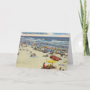 Salisbury Beach, MA - Vintage Sommerszene Karte