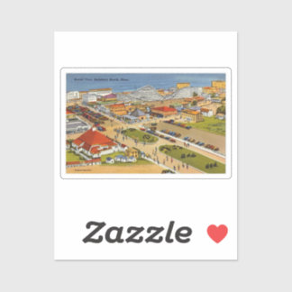 Salisbury Beach Vintag Postkartenaufkleber Aufkleber