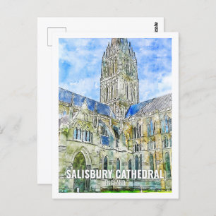 Salisbury Cathedral Besuchen Sie die Universität Postkarte