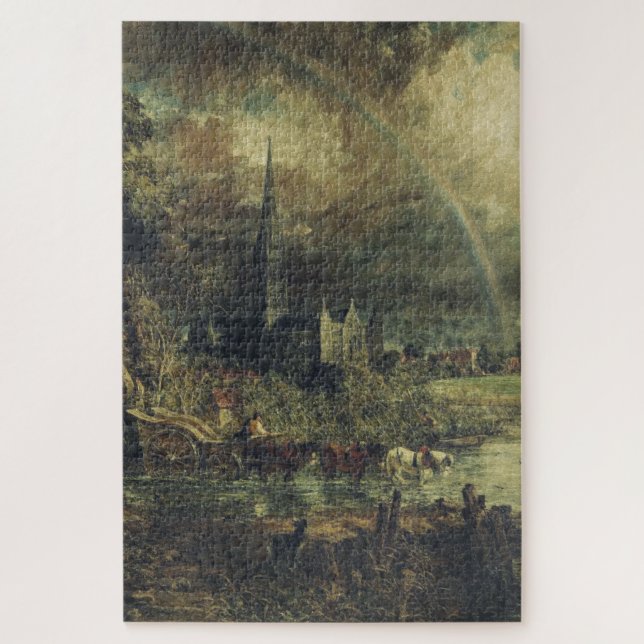 Salisbury Cathedral from the Meadows Puzzle (Vertikal)
