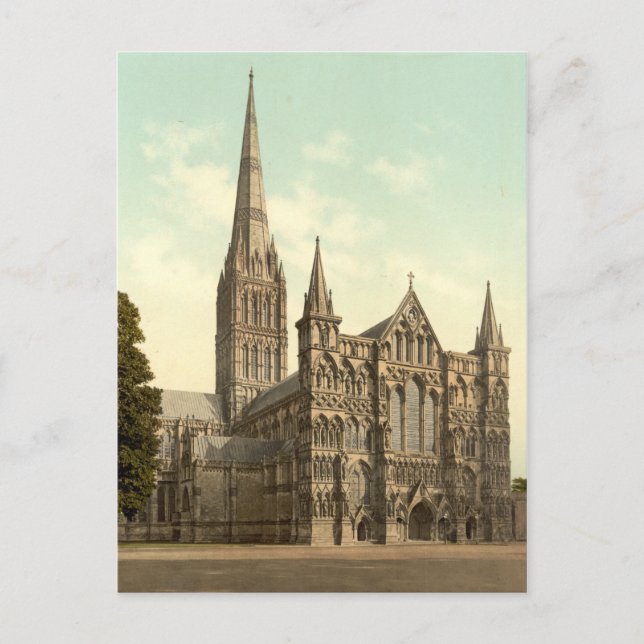 Salisbury Cathedral II, Wiltshire, England Postkarte (Vorderseite)