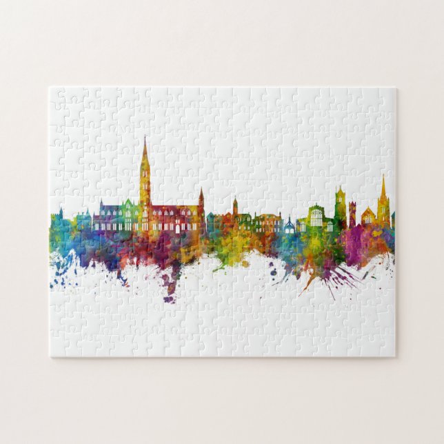 Salisbury England Skyline Puzzle (Horizontal)