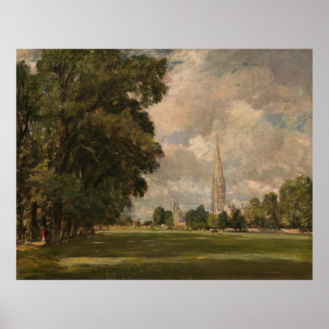 Salisbury Kathedrale von Lower Marsh Nah Poster (Vorne)