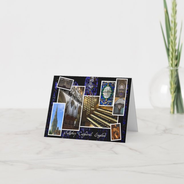 Salisbury-Kathedralen-Weihnachtsgrüße Feiertagskarte (Vorderseite)