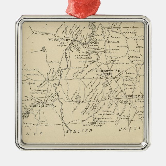 Salisbury, Merrimack Co Silbernes Ornament (Vorne)