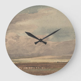 Salisbury Schlicht mit Old Sarum | William Turner Große Wanduhr